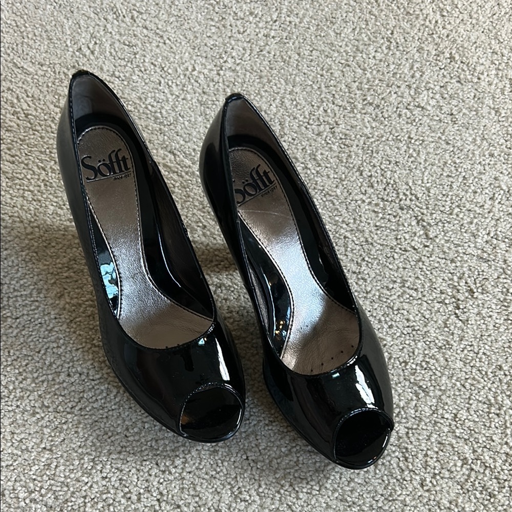 Sofft Black Leather Heels